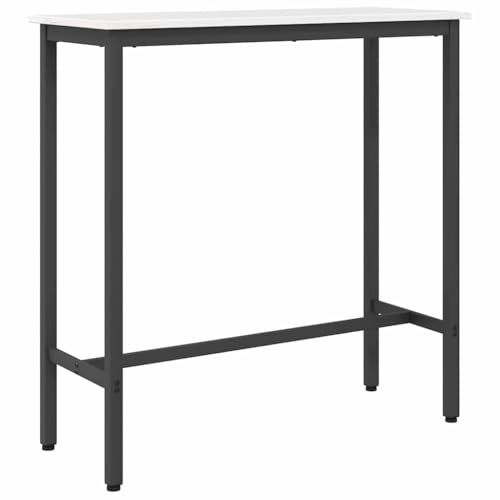 Table blanche 100x40 antioscillation et réglable en hauteur pour petits espaces - 8