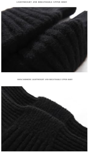 100% cashmere leg warmers (4 colors, even size) (Black)3