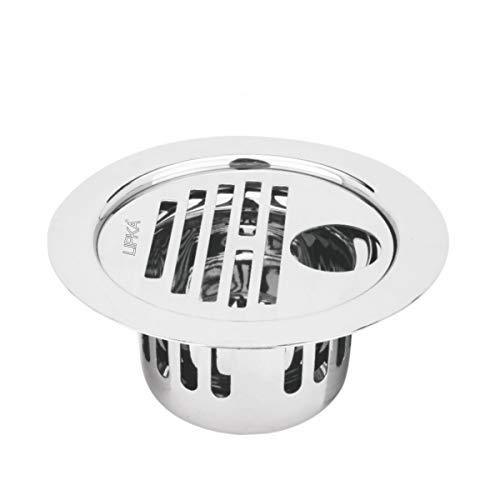 LIPKA Golden Classic Jali Round Flat Cut Floor Drain |304-Grade Stainless Steel |5.5 x 5.5 Inches| with Cockroach Trap & Hole| (B083RC8XHQ) Amazon Price History, Amazon Price Tracker