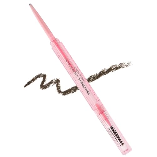 MCoBeauty - XtendBrows Shape & Sculpt Brow Pencil - Medium To Dark - Natural Look Eyebrow Filler Pen with Triangle Tip & Spoolie - Long-Wearing Cream Brow Definer for Fuller Natural Brows