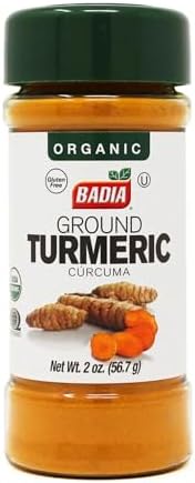 Badia Organic Turmeric Powder, 2 oz – Rich in Curcumin, Perfect for Cooking, Smoothies & Wellness