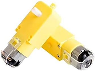 UG LAND INDIA 2 Piec 12V DC Motor Double Shaft Gear Rotated High Speed Robotic Parts, Cars, Multi Works, High Loaded Lifting Cranes Model, Heavy Power Pull Lifting,Easy Connect Wheel Moving