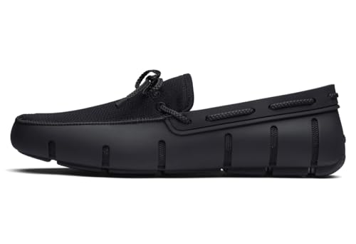 SWIMS Mocasines para hombre, de encaje trenzado, informales, zapatos de moda para la playa, Negro 1, 46 EU SWIMS Mocasines para hombre, de encaje trenzado, informales, zapatos de moda para la playa, Negro 1, 46 EU