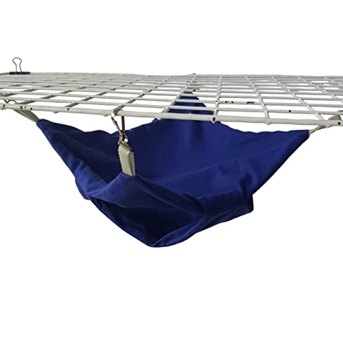 Image of Blue Color Bird Nest House Hammock Hanging, Finch Cage Plush Fluffy Birds Hut Hideaway for Hamster Parrot Macaw Budgies Eclectus Parakeet Cockatiels Cockatoo Lovebird Green Cheek Conures
