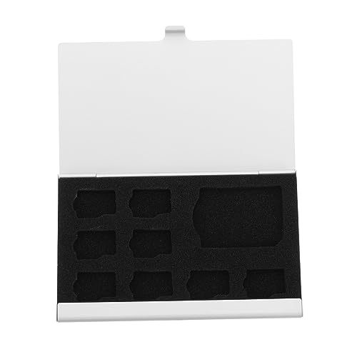 CONGARTENO Aluminum Alloy Slot Memory Card Holder Case -Static Storage Box for Cards Organizer for Arrangement and Access