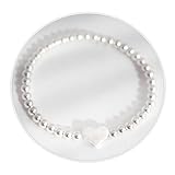 Baby Love Heart Bracelet 925 Sterling Silver Adjustable Infant Jewelry for Baby Girls Newborn, Toddler, or Christening Gift Keepsake