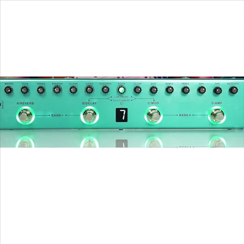 Qual o Melhor Amplificador de Guitarra de 2025? Melhores Ranking 13 Pedal de Guitarra Multi-Efeitos Tank G, Effects pedaleira guitarra Reverb Delay MOD AMP Bateria lítio cuvave/mvave Recarregável, 36 Presets, 9 amp, 8 IR Cab Slots, 3 Simulação, Delay, Reverb Efeitos