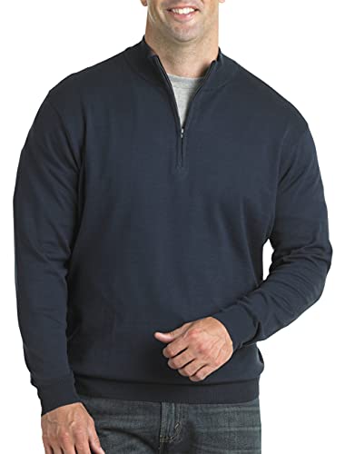 Harbor Bay by DXL Big and Tall Quarter-Zip Pullover Sweater