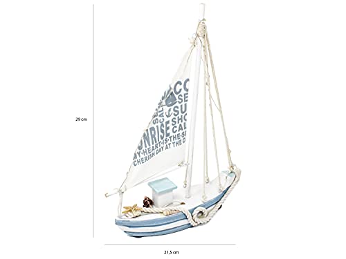Selldorado® Segelschiff Deko mit Licht - Baddekoration 29 x 21 cm - Deko Ostsee aus Holz - Maritime Dekoration für Bad… – Bild 4