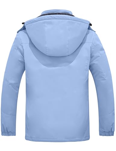 Image of Wantdo Women's Mountain Waterproof Ski Jacket Windproof Rain Jacket Winter Warm Hooded Coat