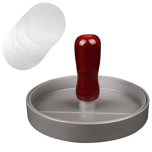 Aluminum Burger Press with Wooden Handle