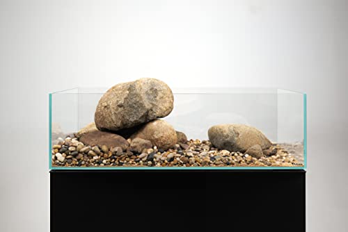 Image of LANDEN 60S 7.9 Gal Shallow Aquarium Tank, Shallow Fish Tank, Rimless Low Iron Tank W23.6xD11.8xH7.1 in(60x30x18cm); 5mm Thickness Aquascape Fish Tank, Black Leveling Mat Included