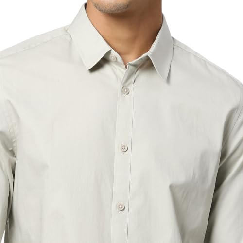 Image of Being Human White Slim Fit Regular Collar Men's Shirt Clothing