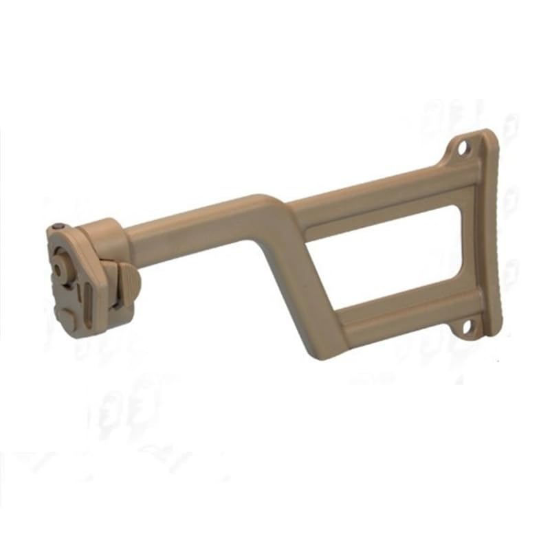 Genérico Culata Táctica Plegable para M4/AR de Airsoft, Diseño Esquelético, Color Tierra Oscuro, 18 x 16 x 7 cm