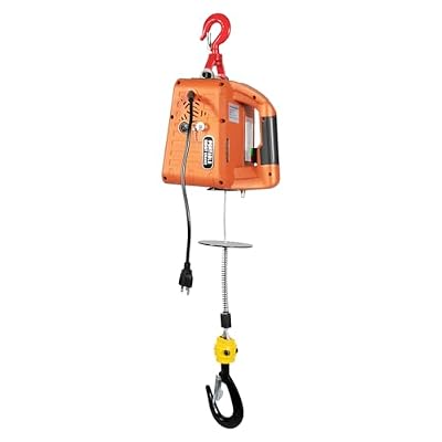 Electric Hoist Winch, 660Lbs 3 in 1 Electric Hoist Winch, Manual & Wired Wireless & Remote Control, 16ft/Min 38.7Ft 110V, Portable for Lifting Small Engines, Bicycles, Groceries