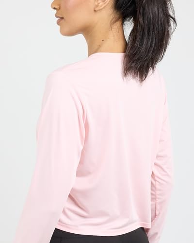 Real Essentials 5 Pack: Women's Dry Fit Crop Top - Long Sleeve Crew Neck Stretch Athletic Tee (Available in Plus Size)3