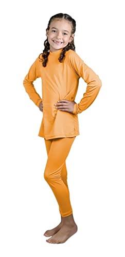 Conjunto Calça Blusa Infantil Kids Frio Unissex Kit Segunda Pele Termica Menino Menina Laranja (16)