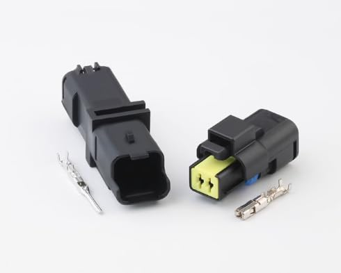 Unifizz 37592 Peugeot 2-Pin Electrical Connector Kit - Multipurpose Sensor Connector, 6pcs Durable Replacement