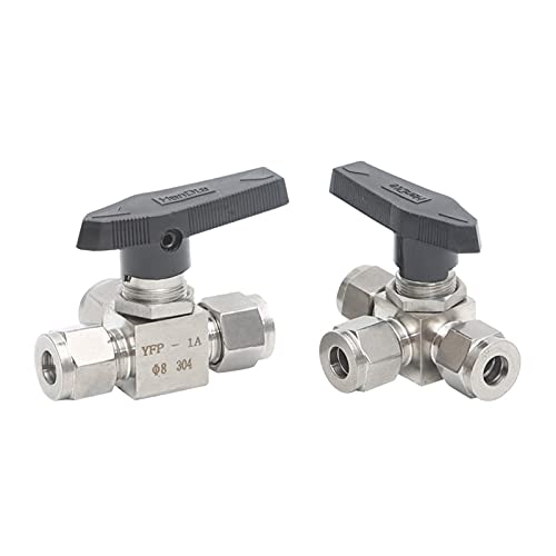 Robinet à boisseau sphérique à trois voies 1/2" joint compression eau froide - 3