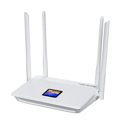 Rtauhife Enrutador Inalámbrico 4G 300Mbps CAT4 32 Usuarios RJ45 WAN LAN Módem Inalámbrico Red LTE Hotspot Ranura para Tarjeta SIM Enchufe de la UE