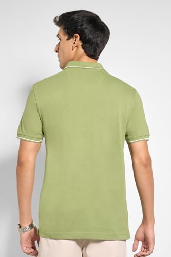 Image of Peregrine by Pantaloons Men's Solid Slim Fit Polo Shirt