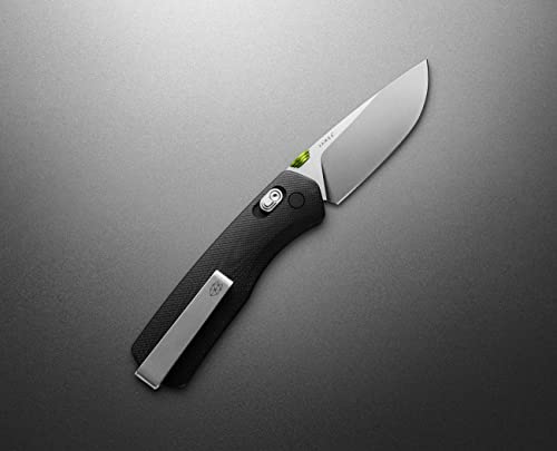 The James Brand The Carter KN108115-00 Pocket Knife with Straight Blade Made of Blade Steel VG-10 in Black-Stainless Total Length Closed: 10.1 cm, Total Length Open: 17.2 cm