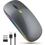 Design ergonomique : la souris pour ordinateur et autres appareils possède une structure lisse et incurvée de couleur grise élégante qui tient confortablement dans la main pour une utilisation prolongée, notre souris gaming permet de la transporter facilement sans prendre de place.