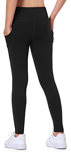 IUGA Girls Leggings with Pockets Dance Athletic Leggings for Girls Elastic Compression Kids Workout Leggings Running Yoga2