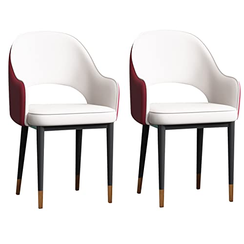 Widppsopt Lot de 2 chaises de Salle à Manger, de Cuisine, de Salle à Manger, de Salle à Manger, en Simili Cuir Nappa, avec Pieds en métal, chaises de...