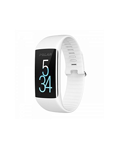 Polar A360 Fitness Activity Tracker Monitoraggio attività Fisica con Cardiofrequenzimetro Integrato, Display Touch Screen, Taglia M (150-200 mm), Bianco