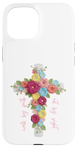 Walk By Faith Not By Sight �ԕ������j�҂݃X�^�C�� �N���X �X�}�z�P�[�X iPhone 15 �p