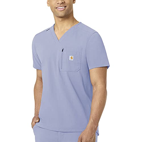 Carhartt Scrubs C15137 Men's Rugged Flex® Modern Fit Tuck-In Top - XXX-Large - Ceil Blue