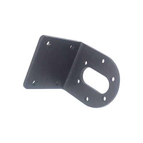 Motor Bracket L Shaped Mounting Metal Base Holder for 37mm Motor - (Speed(RPM): Black)