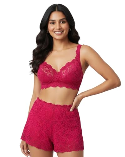 Image of Kinzie Elegant Floral Jacquard Lingerie Set, Grey Brown Maroon Bra and Brief, Comfortable Full Coverage Underwear Set, Padded Bra, Lingerie Set, Honeymoon Bikini Set,