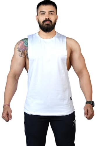 Image of FUAARK Men's Cotton Sleeveless Tank Tops Gym Vest for Mens