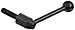 Steel Heavy Duty Adjustable Handle with Ball Knob, Threaded Stud, 3-49/64" Length, 3/8"-16 TPI Thread, 1-1/4" Thread Length (Pack of 1)