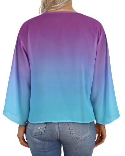 Image of Womens Summer Tops Short Shrugs Kimono Cardigans Casual Chiffon Bolero Jackets 2026