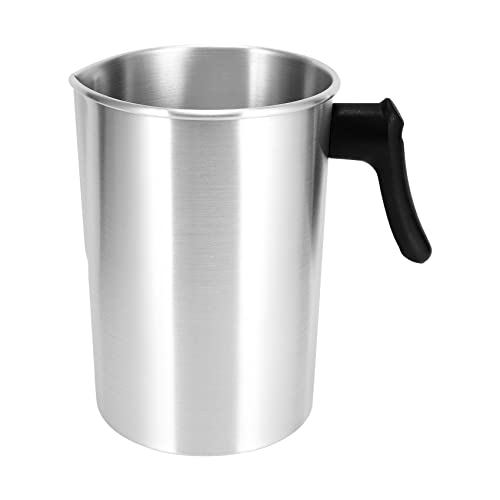 Kqcibz 4 Pounds Candle Making Pouring Pot, Aluminum Construction Candle Making Pitcher Pouring Spout Wax Melting Pot
