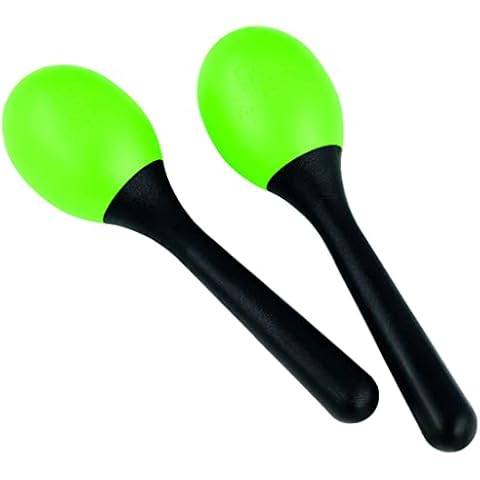 Nino Percussion NINO569GG Plastic Egg Maracas, Grass Green Cover