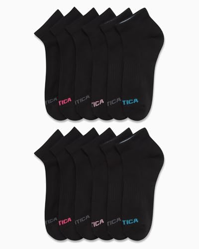 Image of Nautica Womens Quarter Socks Cushioned Moisture Wicking Socks, 12 Pack | Stretch Performance Dri-Motion Fabric, Cushioned with Arch Support, Breathable Mesh Panels, Quarter Cut, Shoe Size 4-10