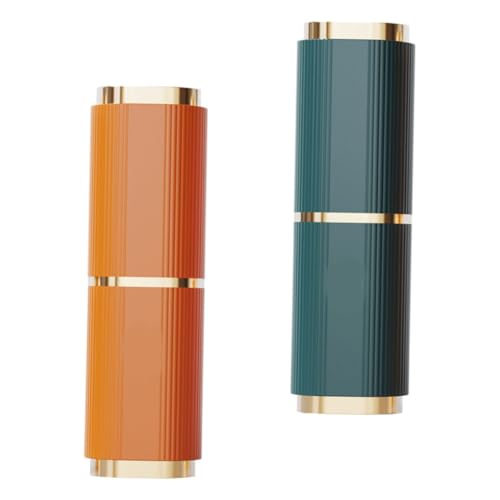 Kit voyage brosse dent et boîte de rangement portable orange Gatuida