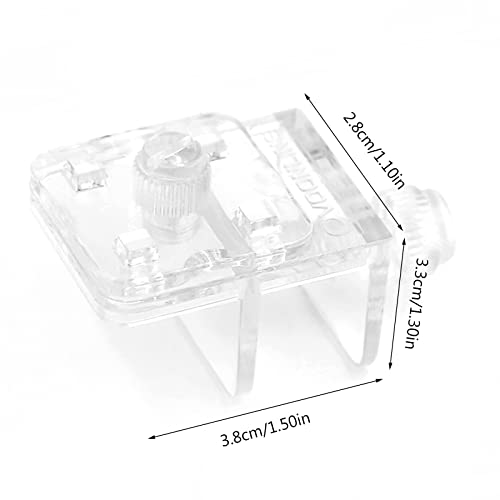 Image of 2 Pieces Fish Tank Screen Net Holder Clamp Anti-Jump Net Mounting Clip Multifunctional Transparent Acrylic Clamps Fish Tank Glass Cover Clips