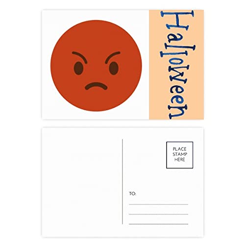 Cartes postales pour Halloween Angry Red, lot de 20 à offrir aux fans de chat en ligne