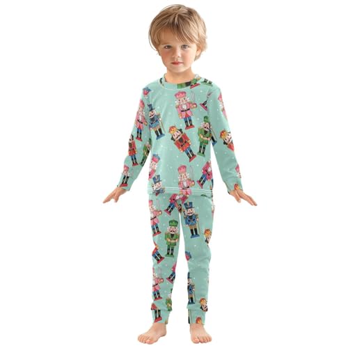 Pajama Sets Long Sleeve Christmas Colorful Nutcracker Soft Comfy Sleepwear 2 Piece PJS 3-8T2