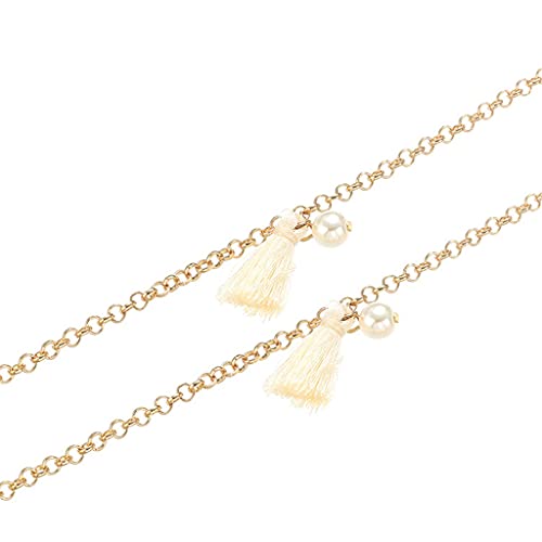 Łańcuch do okularów dla kobiet Tassel Pearl Smycz Okulary Pasek Okulary Sznurki Akcesoria do okularów (kolor: A, rozmiar: długość-70 CM)