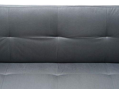 Sofá cama de 3 plazas Mendler HWC-G11AM gris de 195 cm para visitas 8
