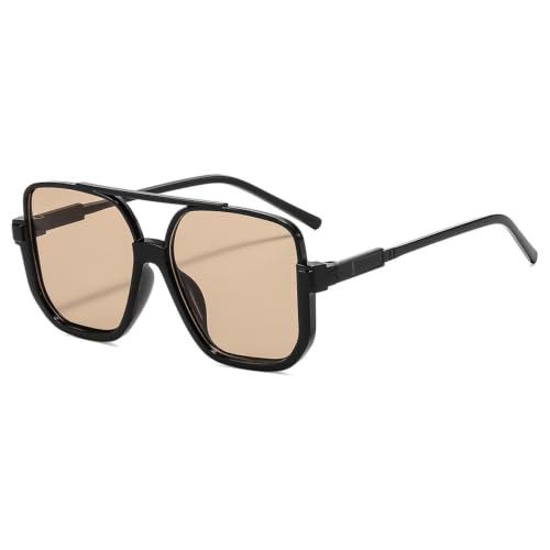 Lunettes de soleil hommes au design populaire oversize et finitions soignées