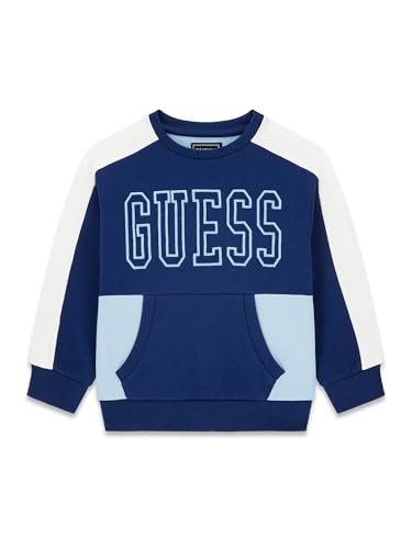 GUESS Boys' Eco Long Sleeve Color Block Sweatshirt
