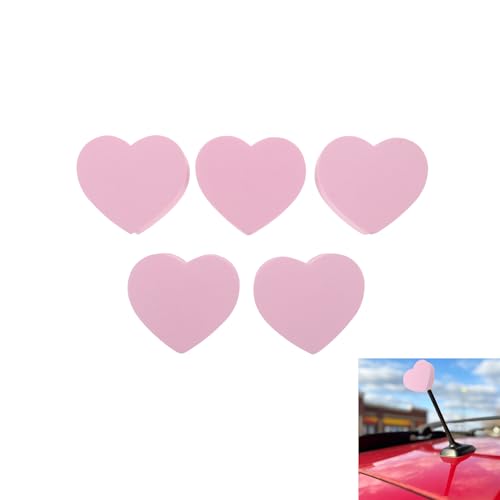 Adornos de antena de coche bonitos con diseño de estrella y corazón para exterior