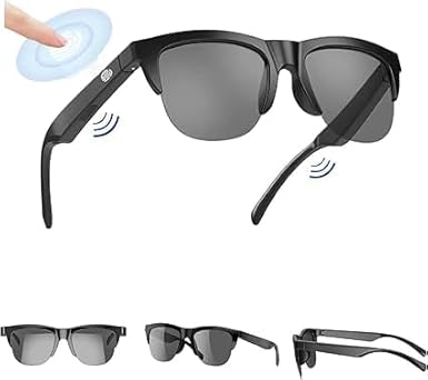 dealzone Smart Glasses,Wireless Bluetooth Smart Sunglasses,IP4 Waterproof,Open Ear sound Speakers, Blue light Filter & Polarized Sunglasses…